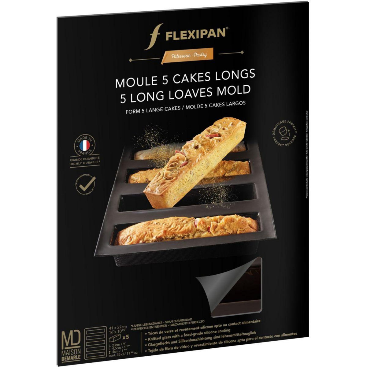 Flexipan Moule à cake 5 cake longs