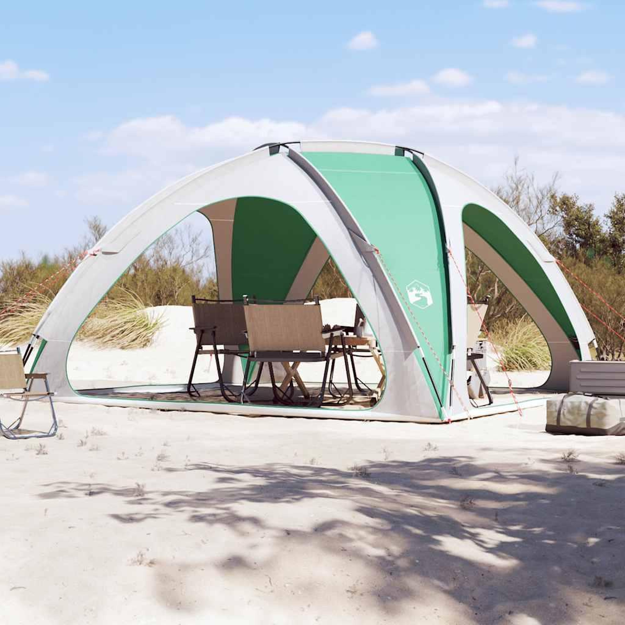 Voir la diapositive 4 : VIDAXL Tente de fete vert de mer impermeable