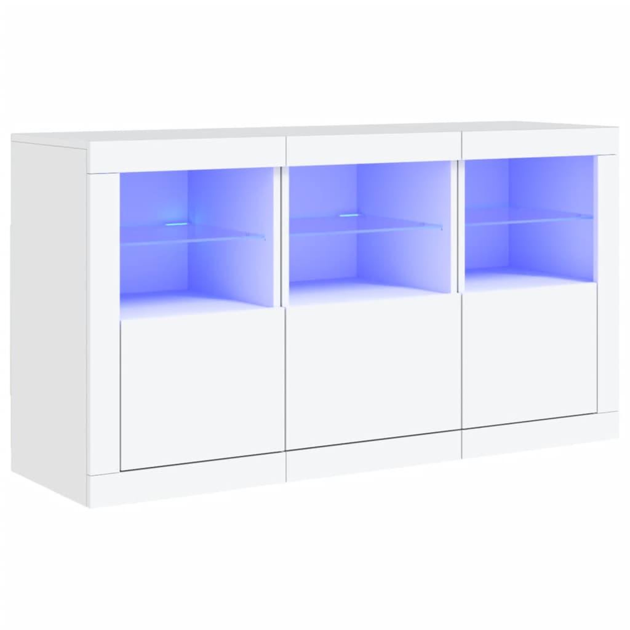 Voir la diapositive 2 : VIDAXL Buffet avec lumieres LED blanc 123x37x67 cm