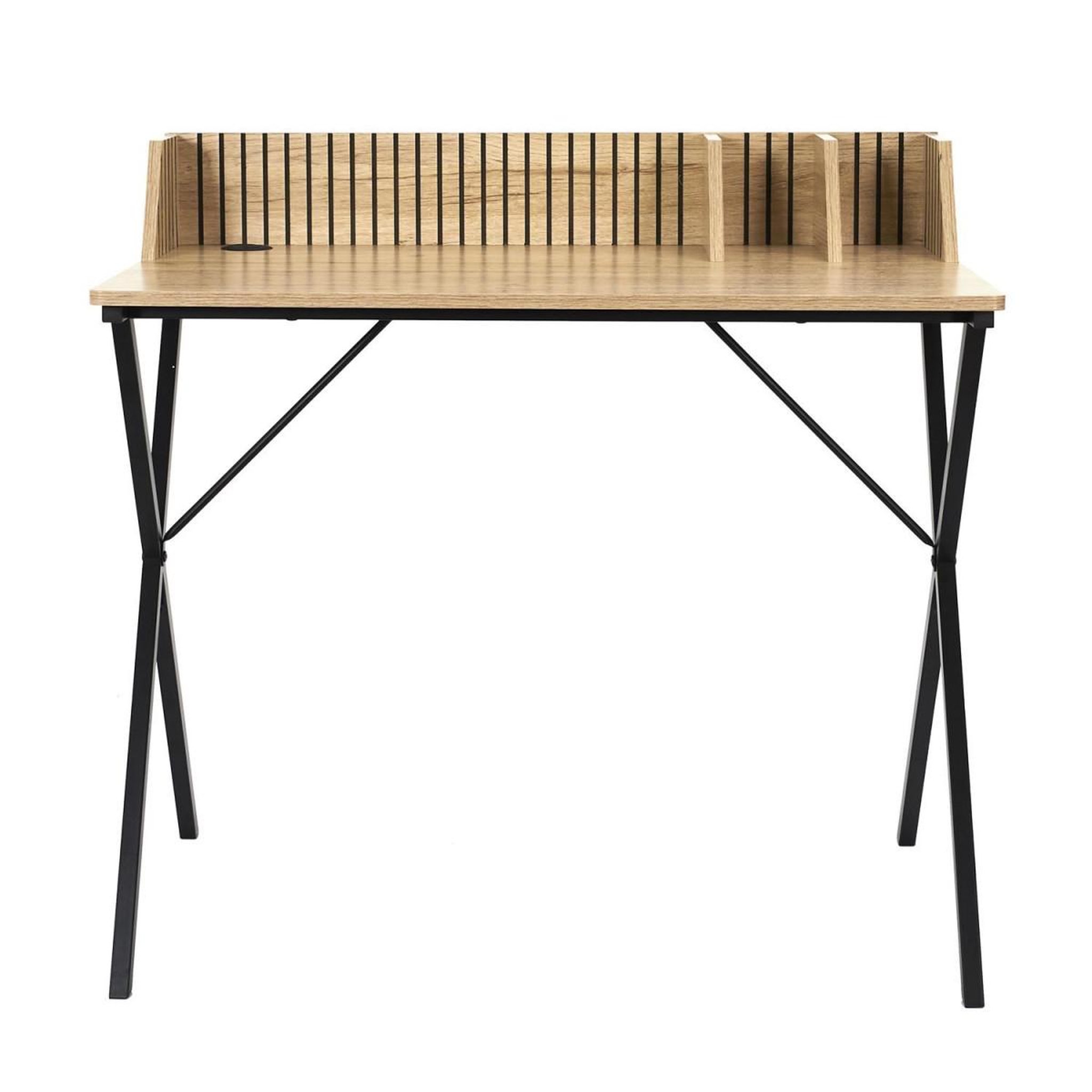 Voir la diapositive 2 : The Home Deco Factory Bureau design  klaus  90cm marron