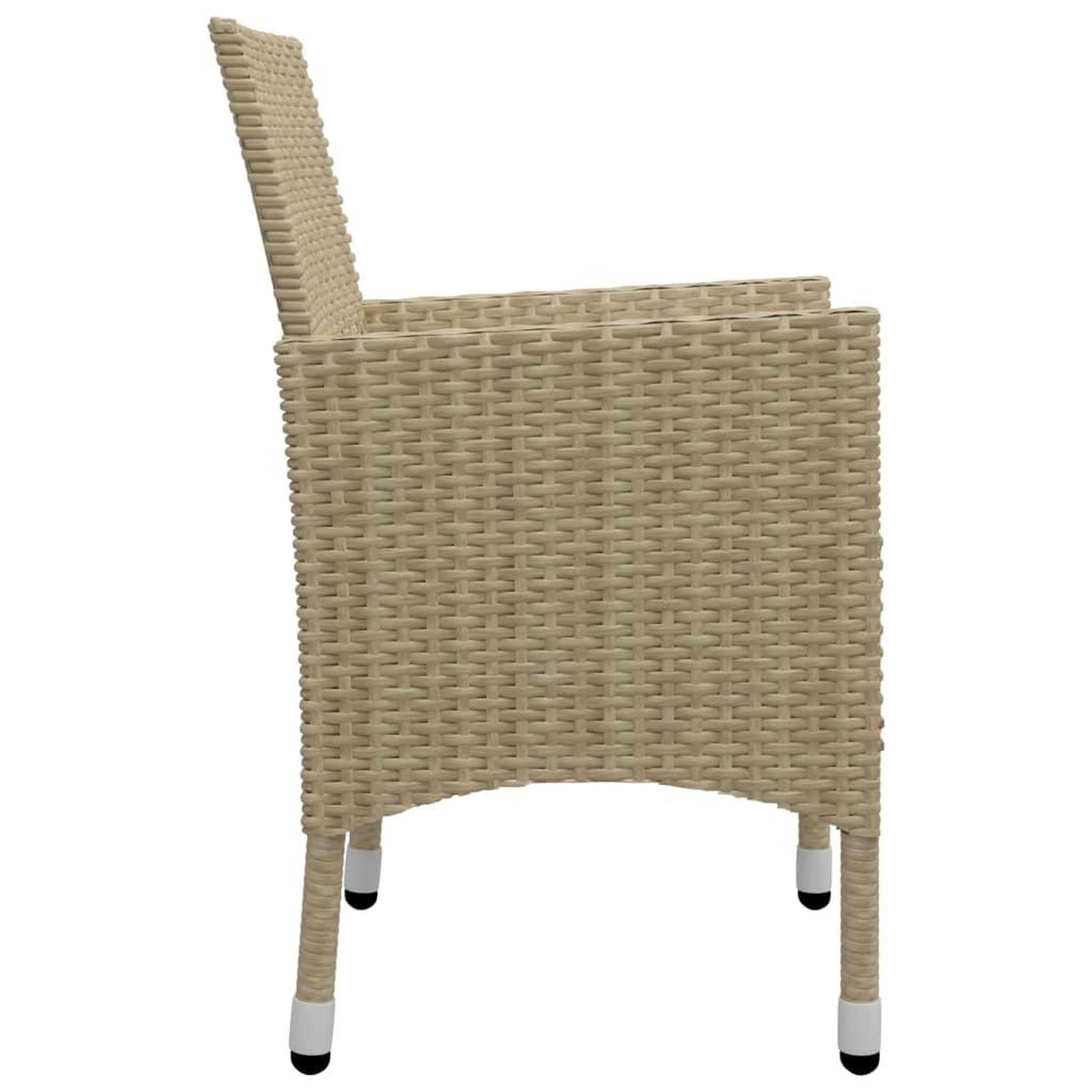 Voir la diapositive 5 : VIDAXL Ensemble a manger de jardin 5 pcs Beige