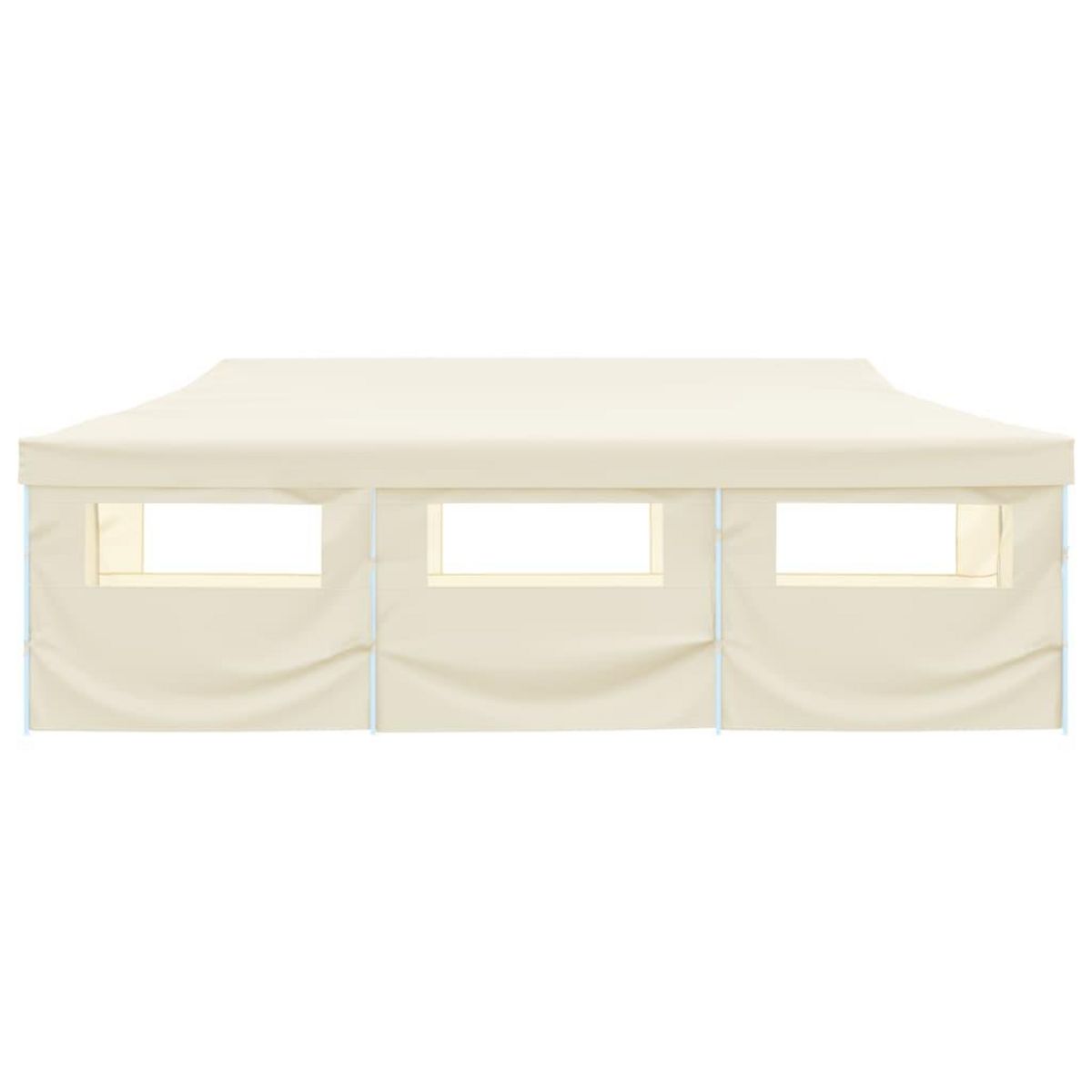 VIDAXL Tente de reception pliable avec 8 parois 3x9 m Blanc casse