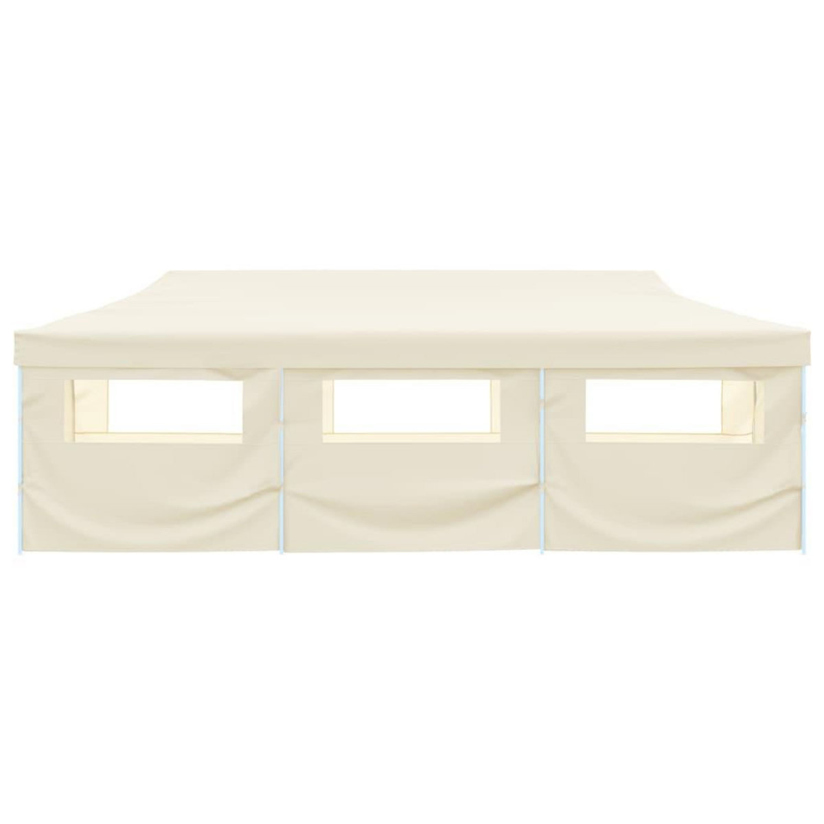 VIDAXL Tente de reception pliable avec 8 parois 3x9 m Blanc casse