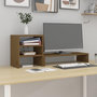 Voir la diapositive 1 : VIDAXL Support de moniteur Marron miel 81x20x30 cm Bois de pin solide