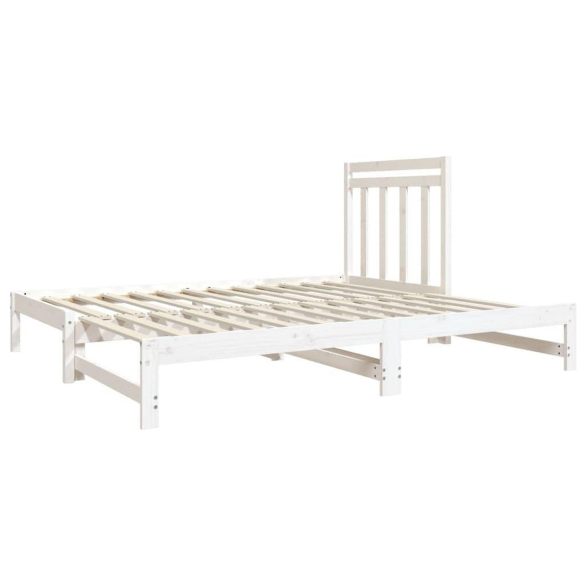 VIDAXL Lit coulissant sans matelas blanc 2x(90x190) cm