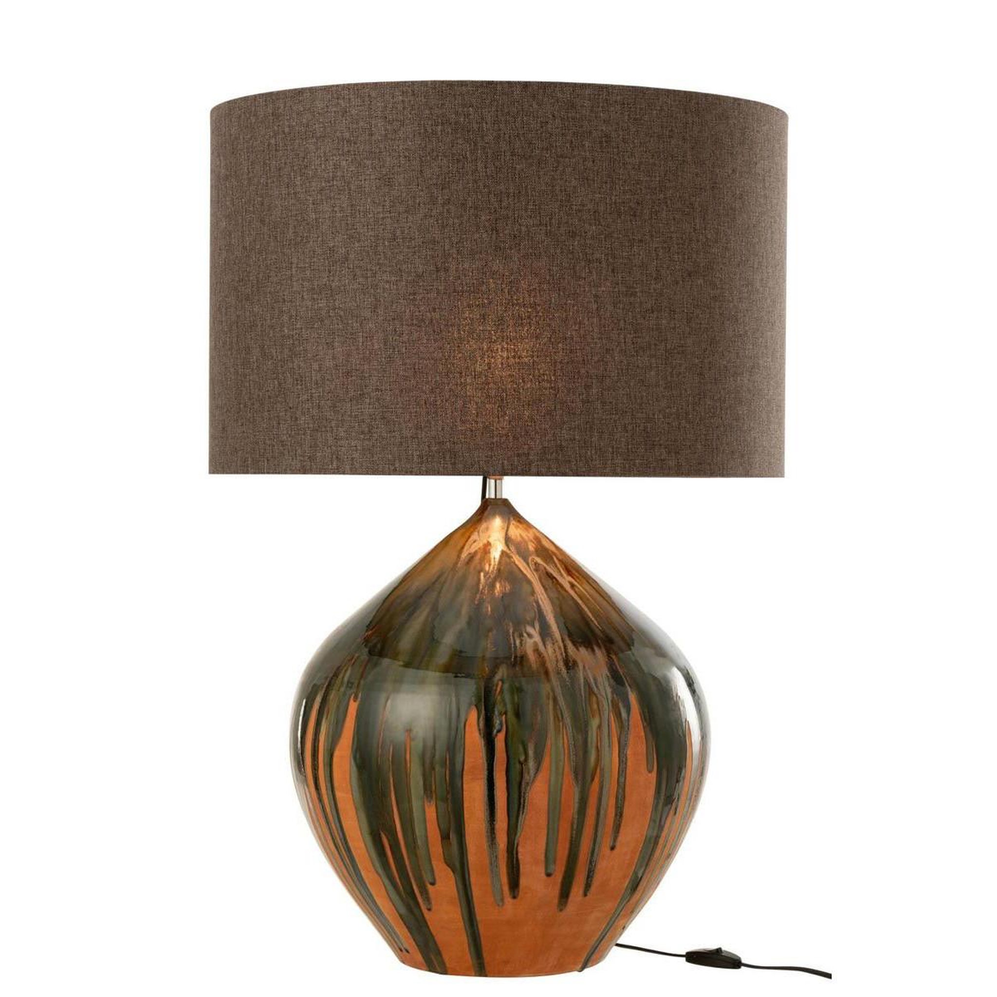 Voir la diapositive 2 : J-LINE Lampe à poser en céramique  peinture  80cm multicolore