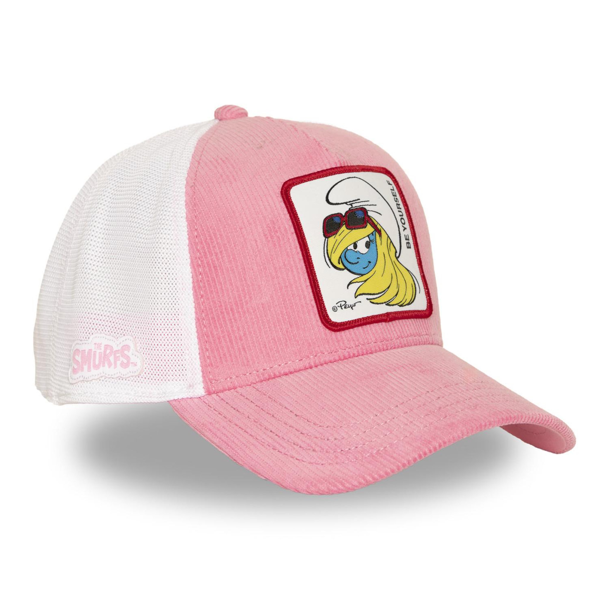 Voir la diapositive 4 : CAPSLAB Casquette baseball effet velours avec filet et patch soft pink