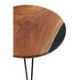 Voir la diapositive 2 : Paris Prix Table d'Appoint Ronde en Bois  Douglas  38cm Naturel & Noir