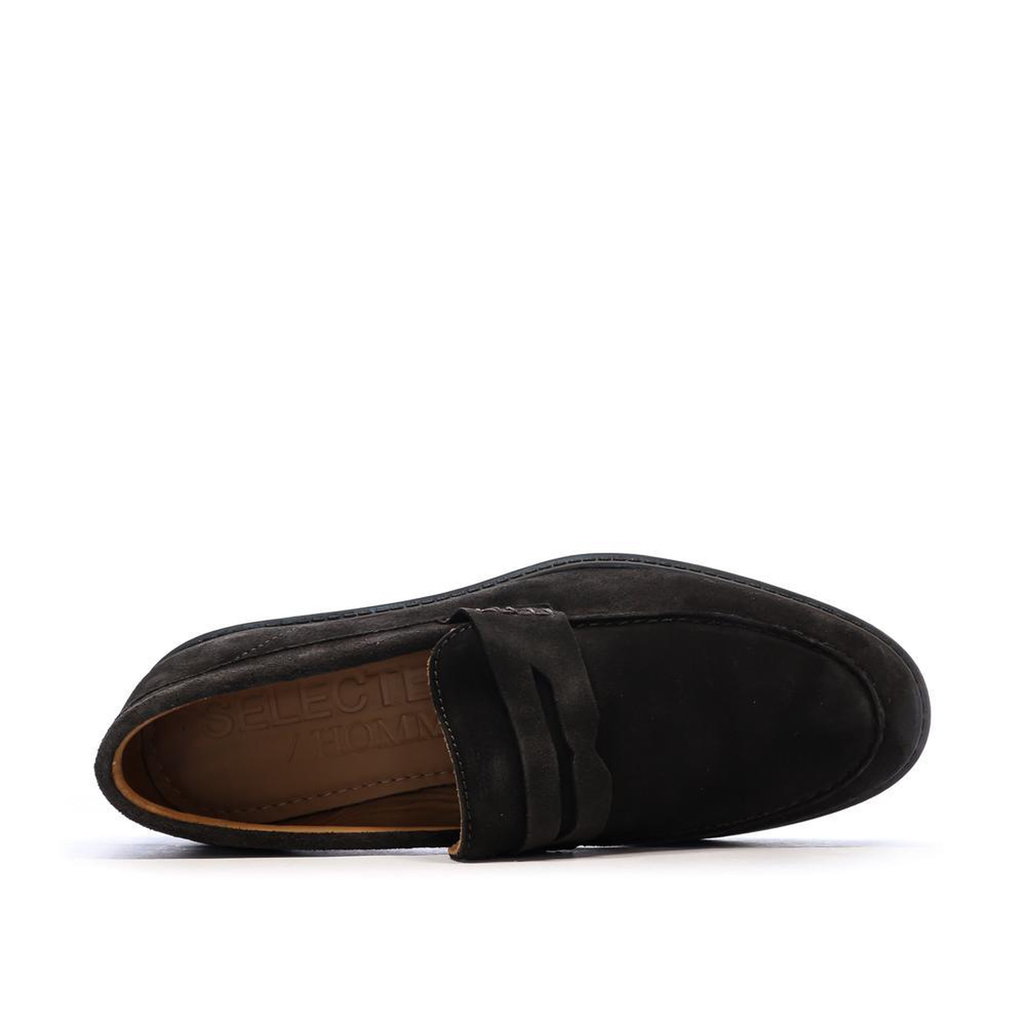 Voir la diapositive 4 : Selected Mocassins en Daim Marron Homme Selected Suede Penny