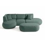 Voir la diapositive 5 : LISA DESIGN Santorini - canapé modulable d'angle gauche + pouf - 5 places - en tissu texturé