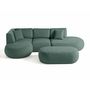 Voir la diapositive 5 : LISA DESIGN Santorini - canapé modulable d'angle gauche + pouf - 5 places - en tissu texturé