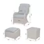 SWEEEK Lot de 2 fauteuils en résine tressée arrondie et aluminium - Barletta - Aspect rotin, coussins