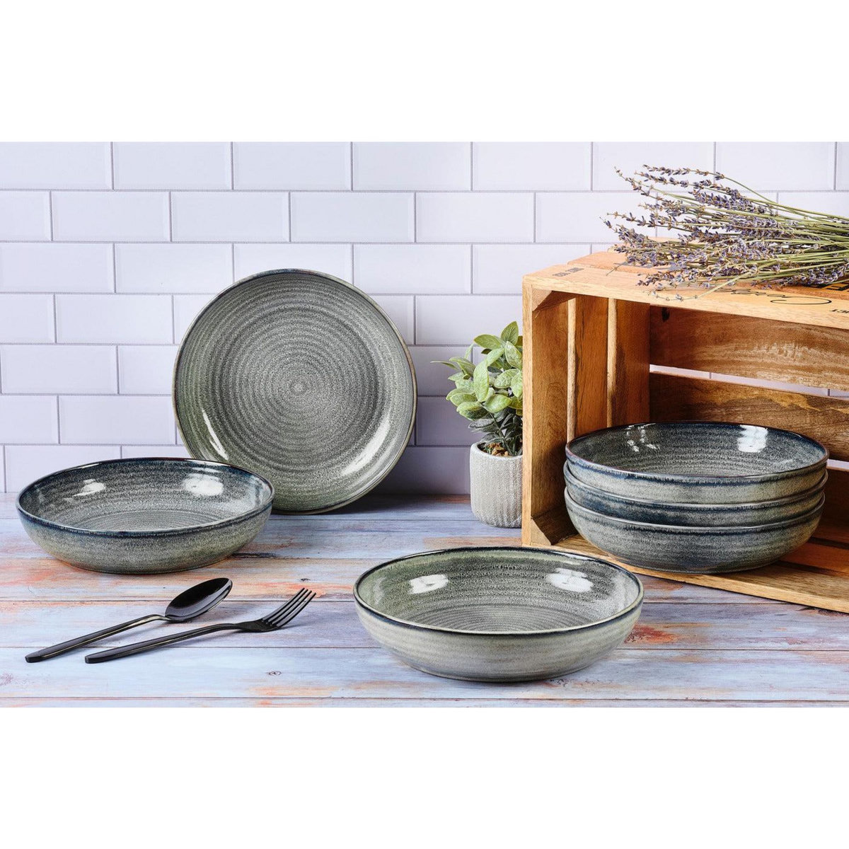 BJORN Assiette creuse ZEN Ø22,5cm - 6 pièces - Natural