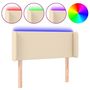Voir la diapositive 2 : VIDAXL Tete de lit a LED Creme 83x16x78/88 cm Tissu