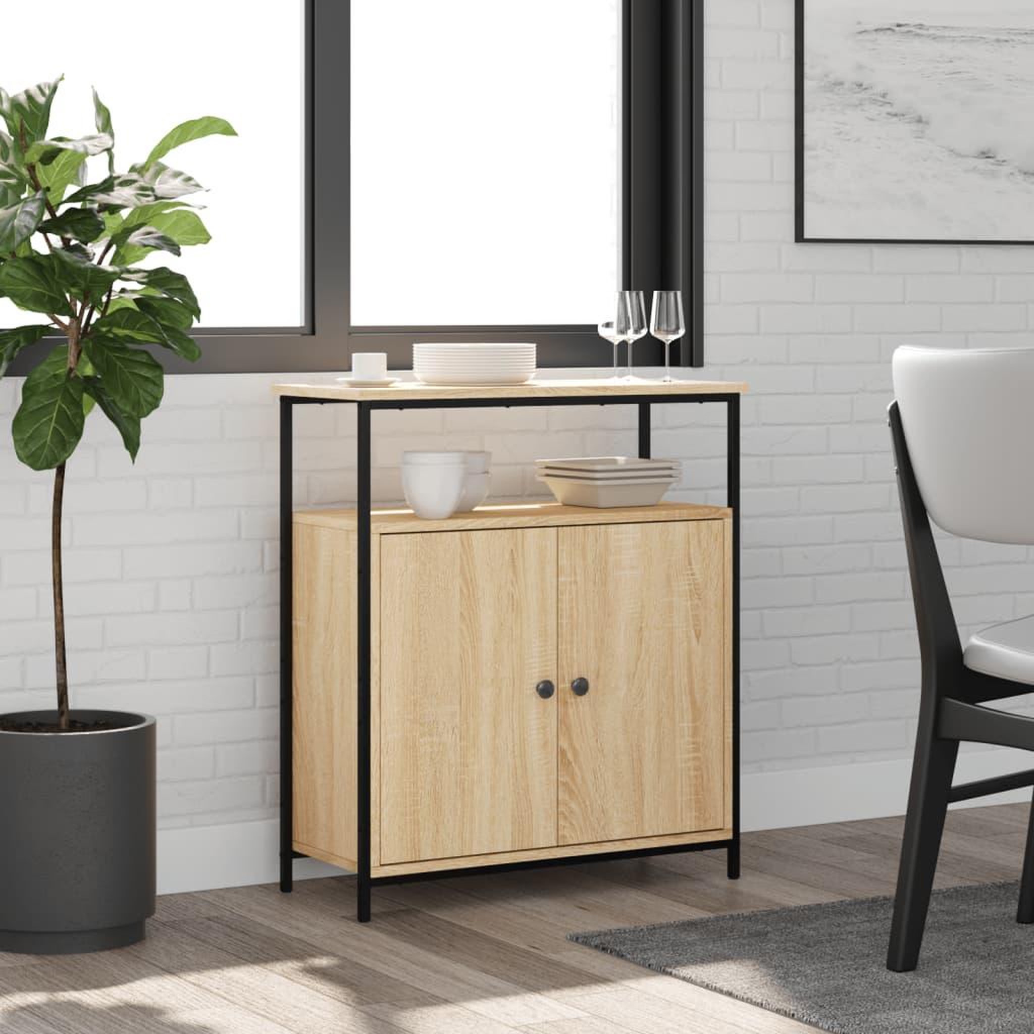 VIDAXL Buffet chene sonoma 70x30x80 cm bois d'ingenierie