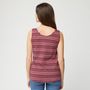 Voir la diapositive 2 : IN EXTENSO Débardeur violet à rayure avec boutons devant femme