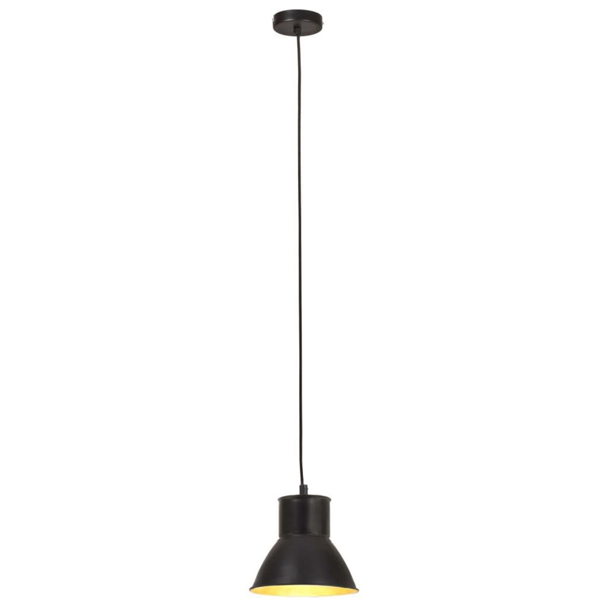 VIDAXL Lampe suspendue 25 W Noir Rond 17 cm E27