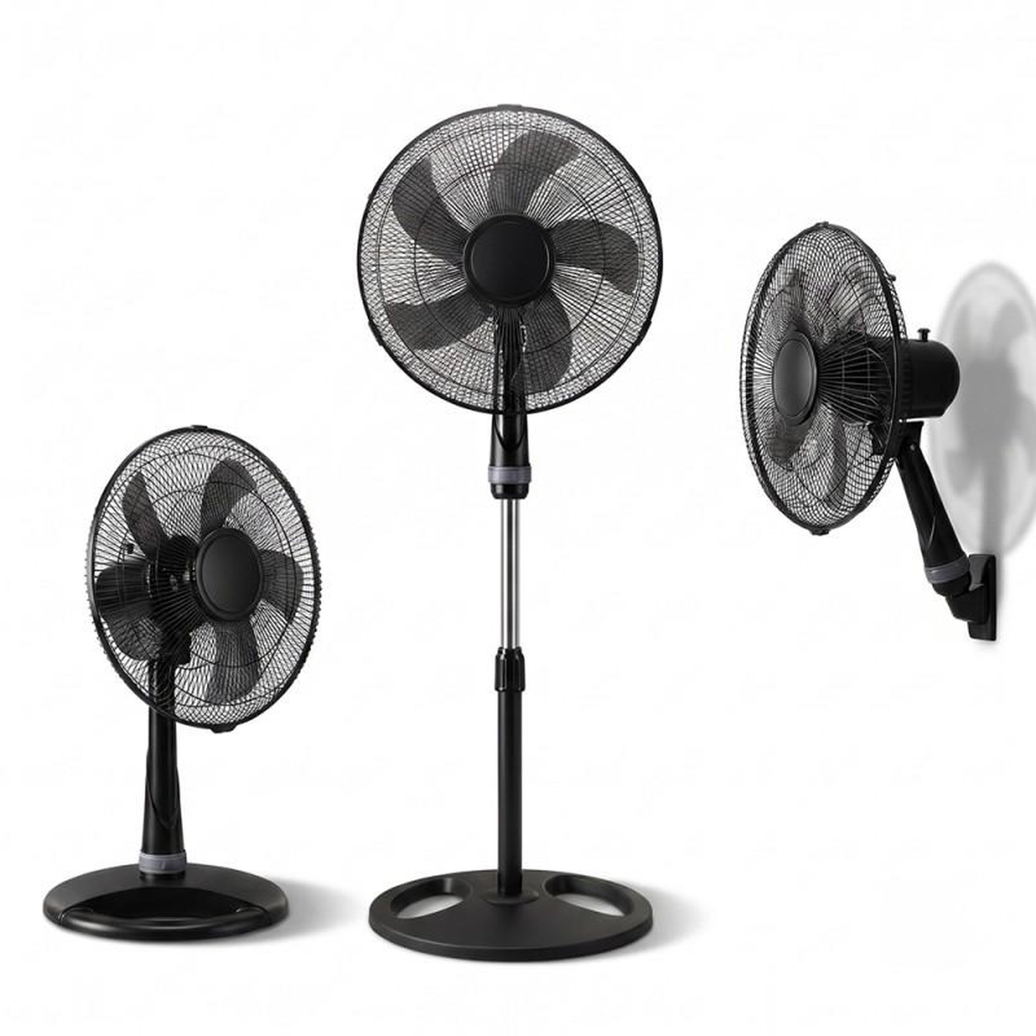Ventilateur 3-en-1 polyvalent : sol, mur et table
