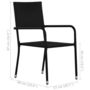 Voir la diapositive 6 : VIDAXL Ensemble a manger de jardin 3 pcs Noir