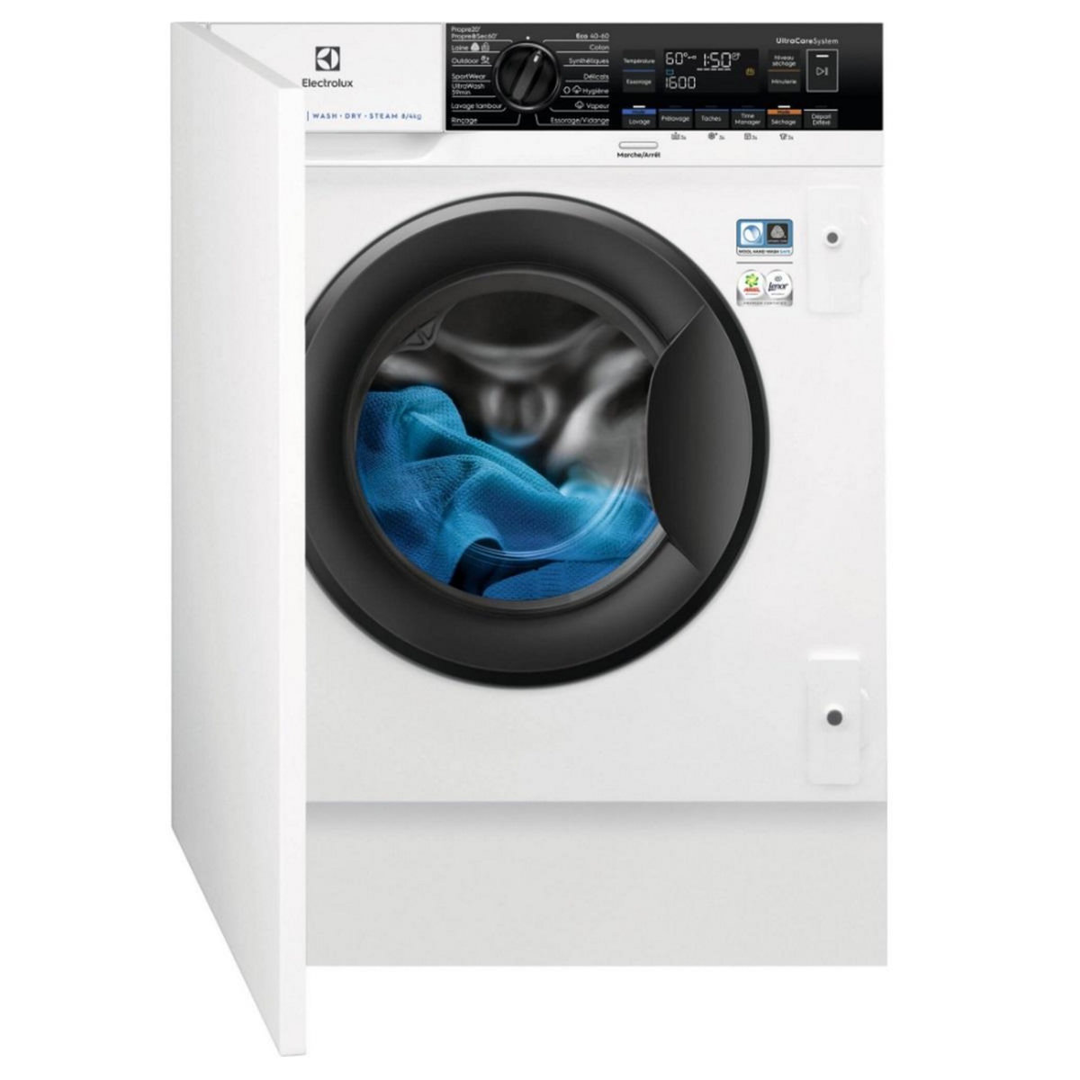 ELECTROLUX Lave-linge séchant intégrable 8/4kg 1600 tours/min - EW8W1684BI