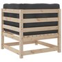 Voir la diapositive 5 : VIDAXL Salon de jardin 2 pcs avec coussins bois de pin massif