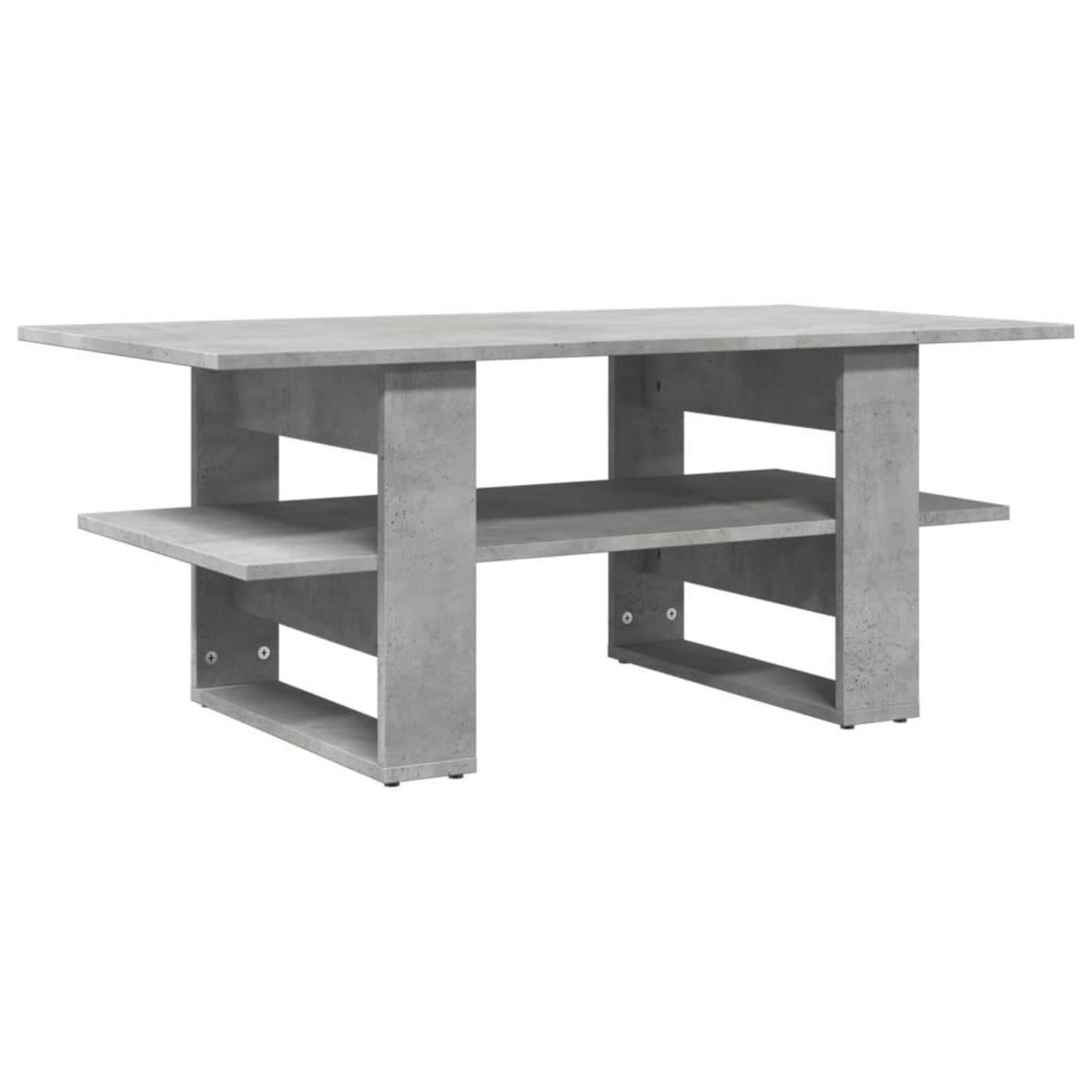 VIDAXL Table basse gris beton 102x55x42 cm bois d'ingenierie