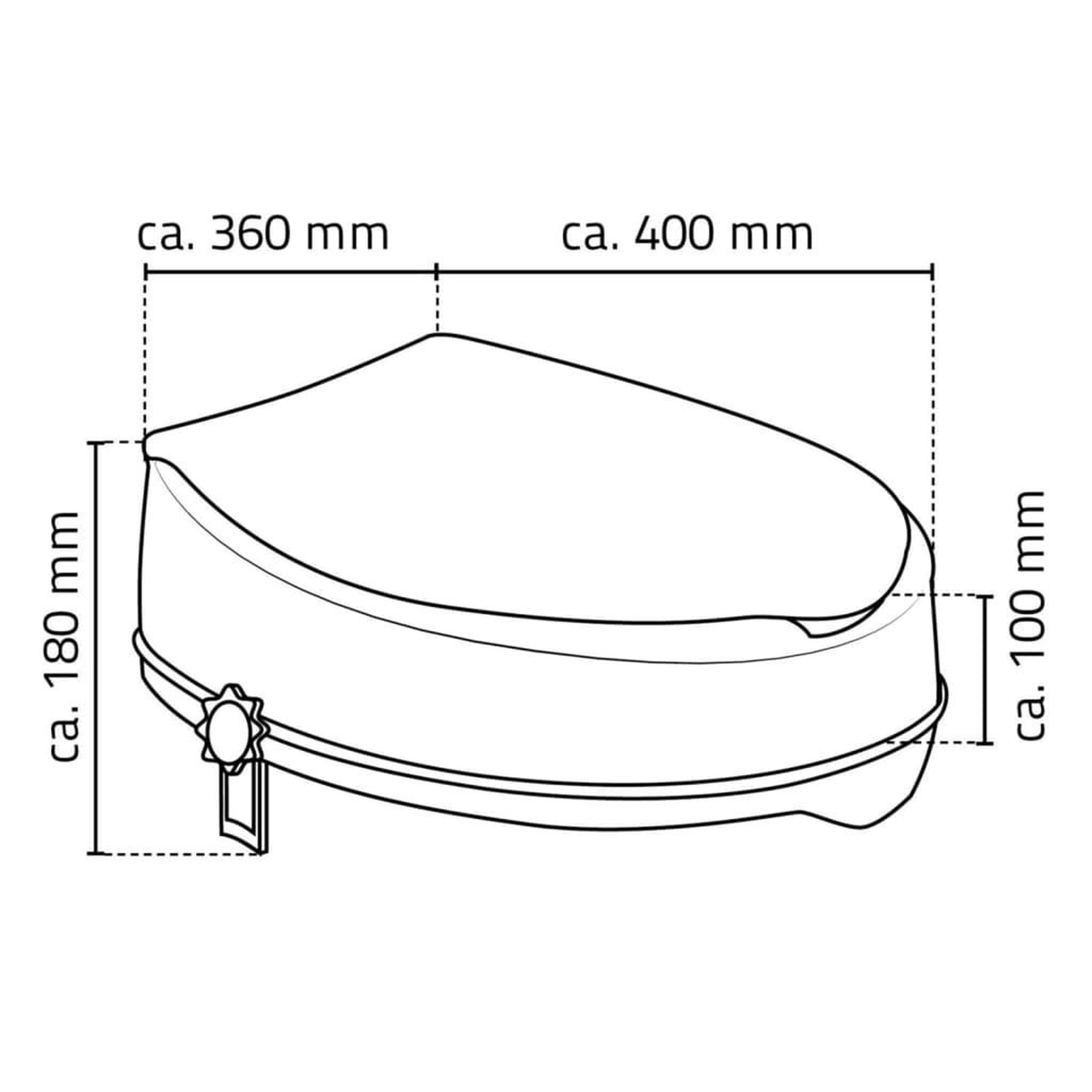 Voir la diapositive 6 : RIDDER RIDDER Siege de toilette avec couvercle blanc 150 kg A0071001