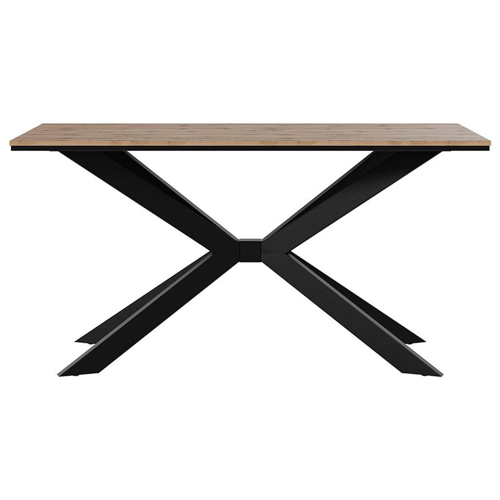 Voir la diapositive 4 : BEST MOBILIER Casey - table à manger - plateau effet bois - pieds en métal - 4 à 8 personnes
