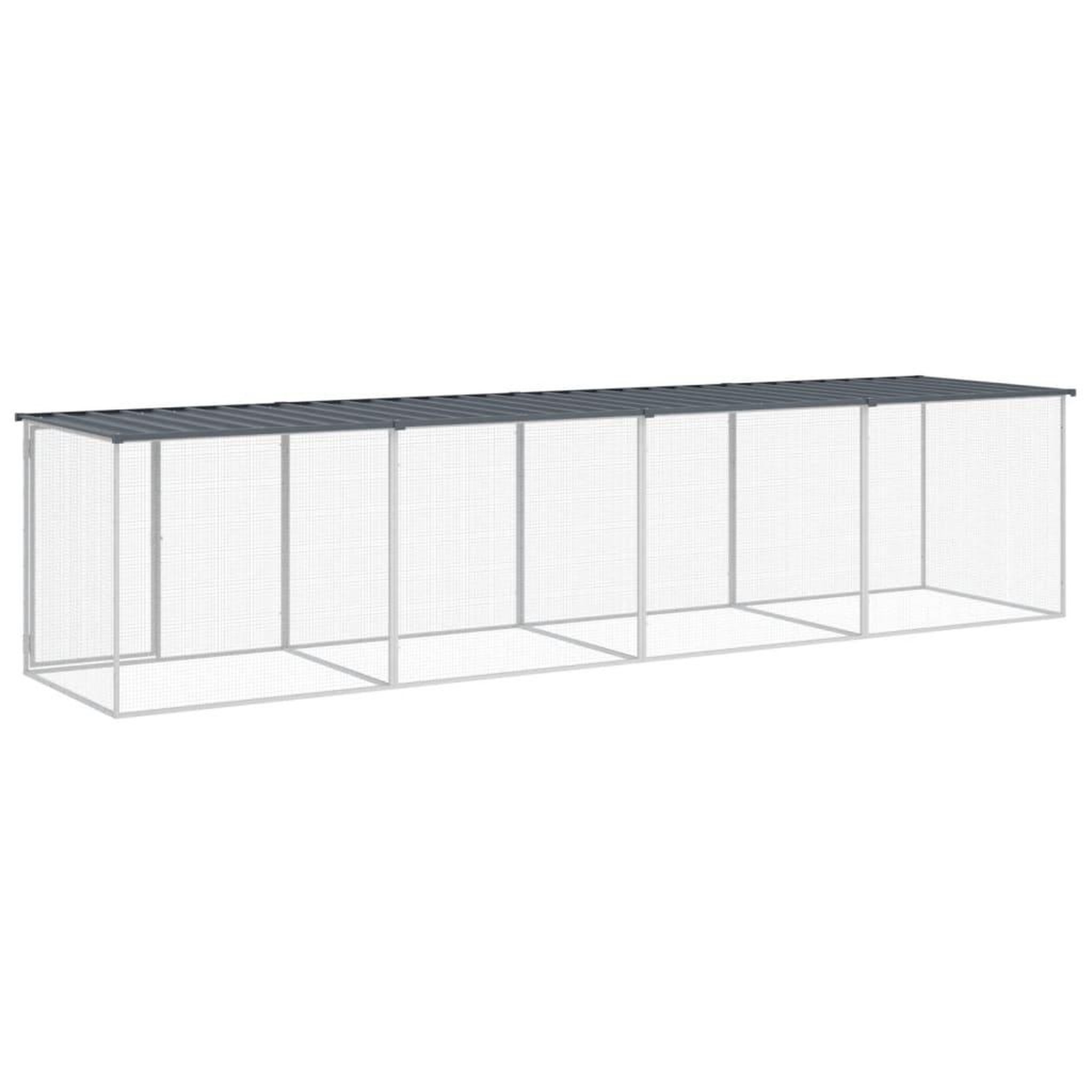 Voir la diapositive 5 : VIDAXL Poulailler avec toit anthracite 403x98x90 cm acier galvanise