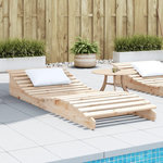 VIDAXL Chaise longue 205x80x31,5 cm bois massif de pin