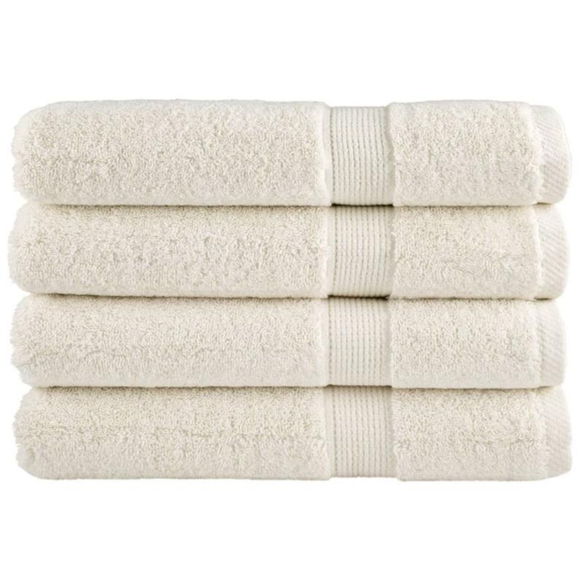VIDAXL Serviettes de qualité supérieure SOLUND 4 pcs crème 600 g m²