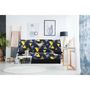 Voir la diapositive 2 : MARKET24 Clic clac 3 places DREAM - Tissu 100% Coton imprimé Canyon Bleu - Couchage 125x190 cm - L190 x P92 x H96 cm