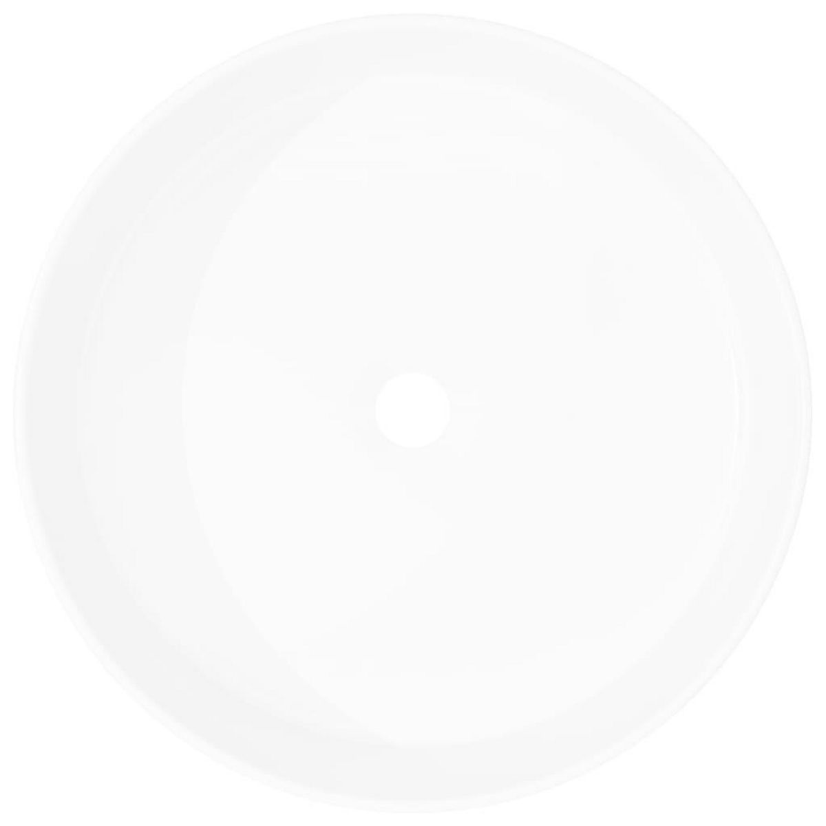 VIDAXL Lavabo ronde Ceramique Blanc 40 x 15 cm