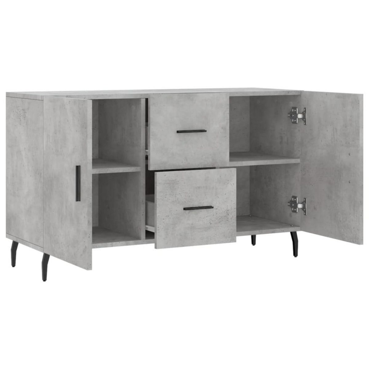 VIDAXL Buffet gris beton 100x36x60 cm bois d'ingenierie