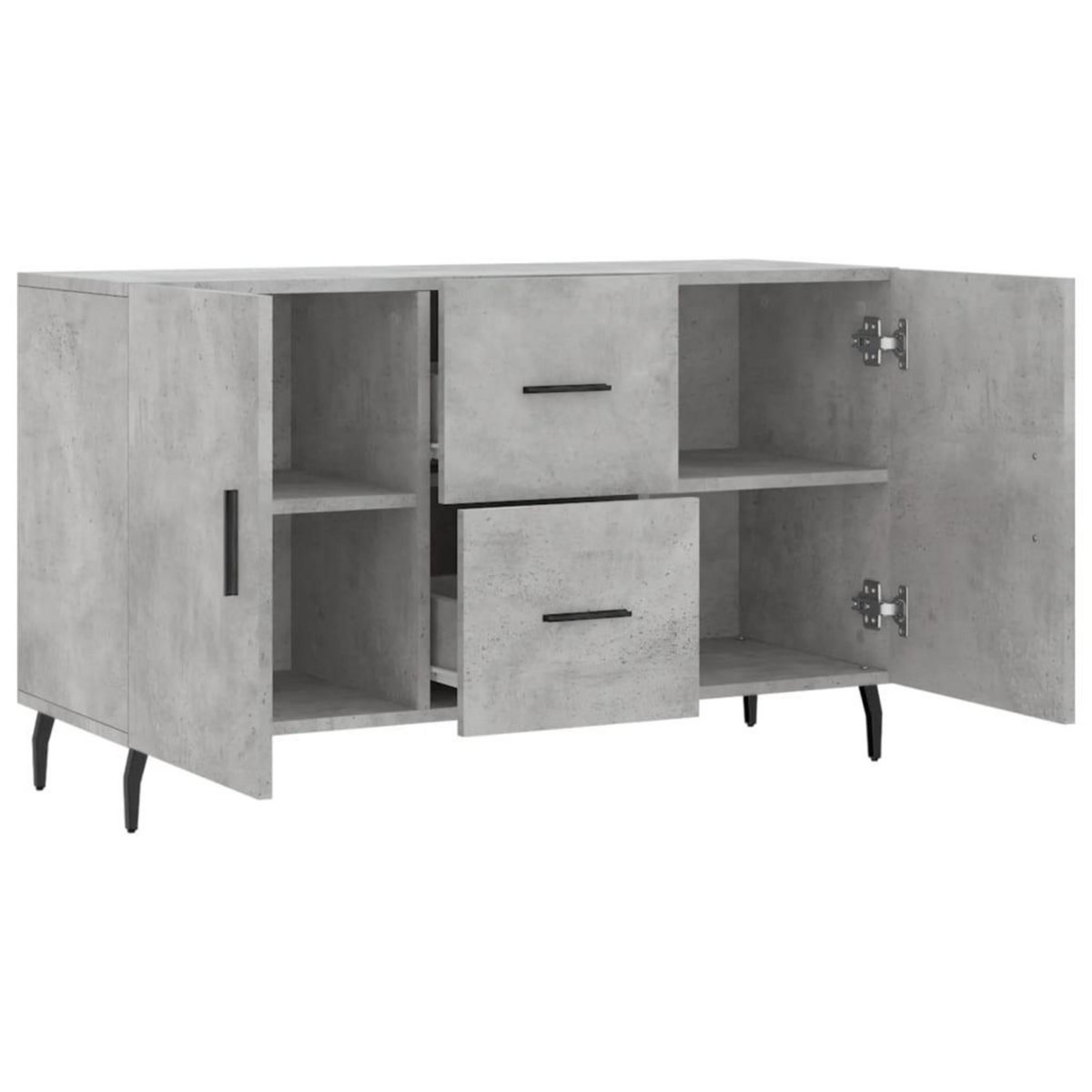VIDAXL Buffet gris beton 100x36x60 cm bois d'ingenierie
