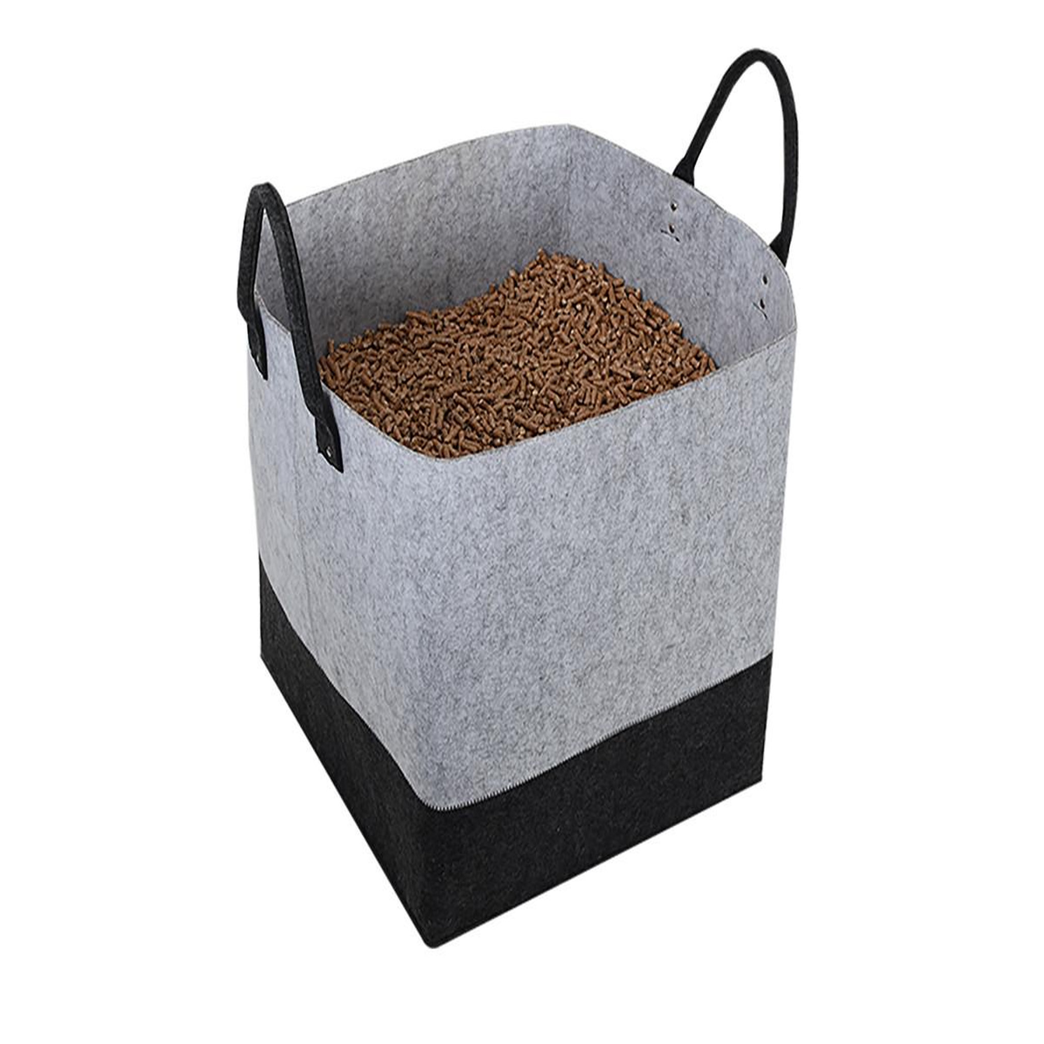 Eda Sac à granulés feutrine 60L Jura Montania - 40 x 40 x 40 cm - Eda