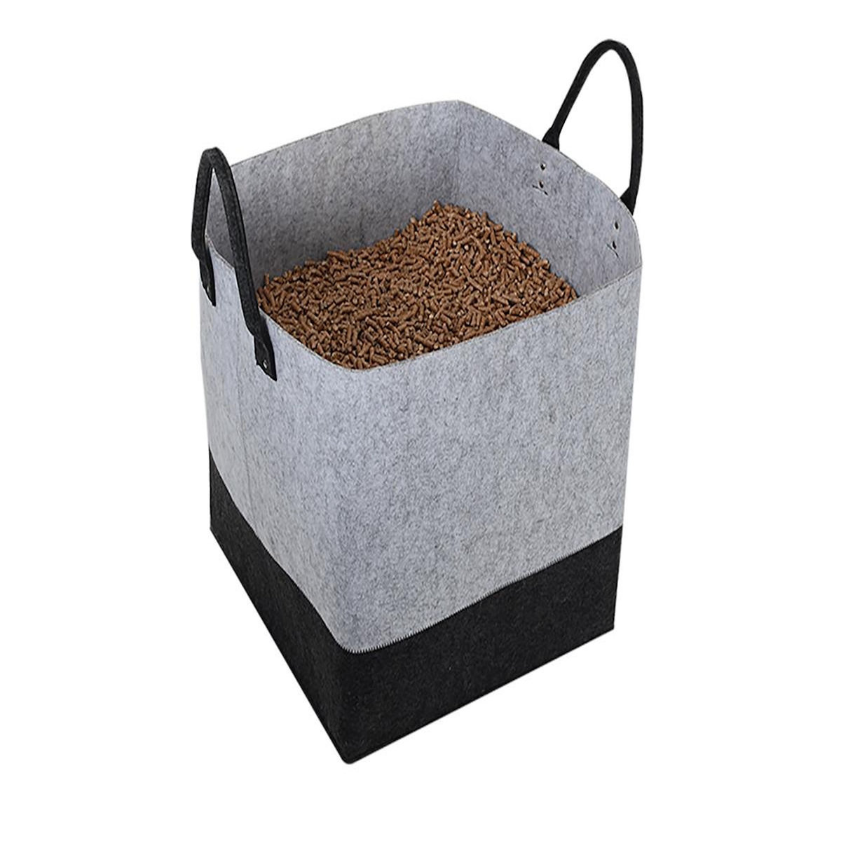 Eda Sac à granulés feutrine 60L Jura Montania - 40 x 40 x 40 cm - Eda