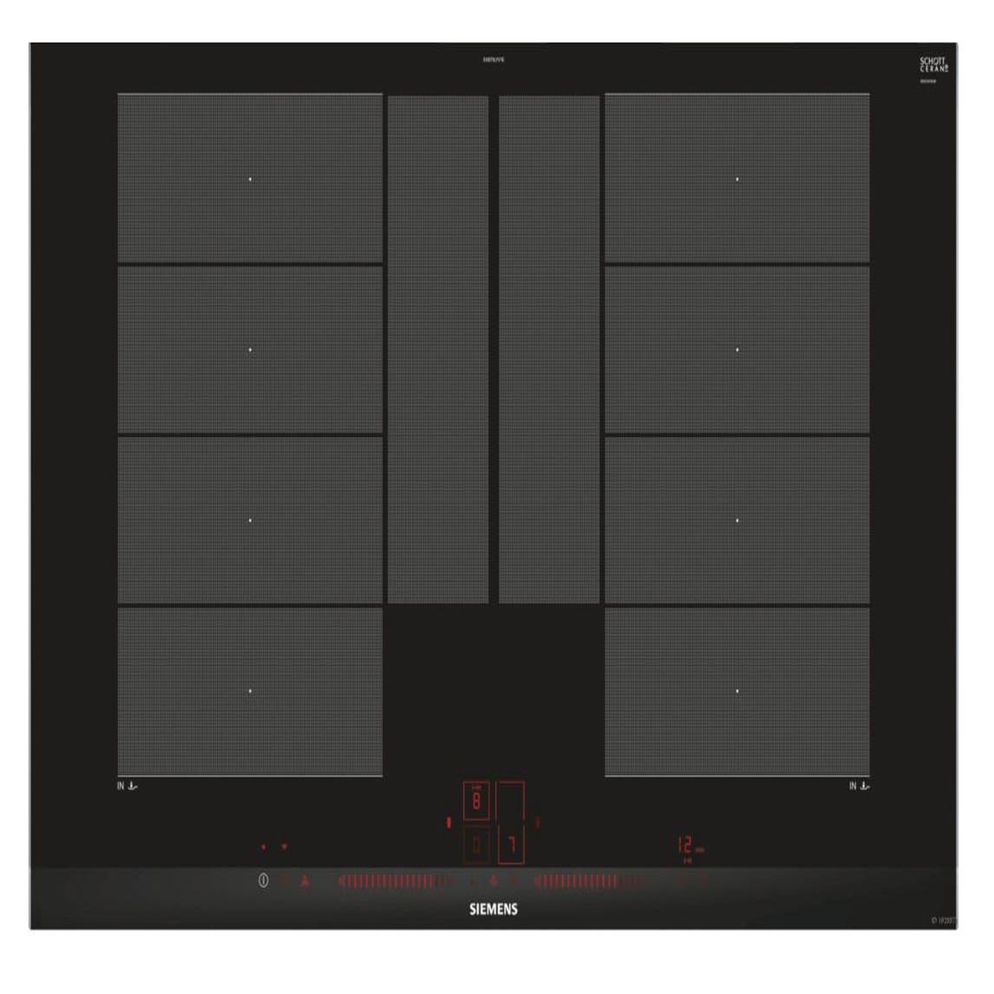 Siemens Table de cuisson à induction 80cm 4 feux 7400w flexinduction noir - EX875LYV1E