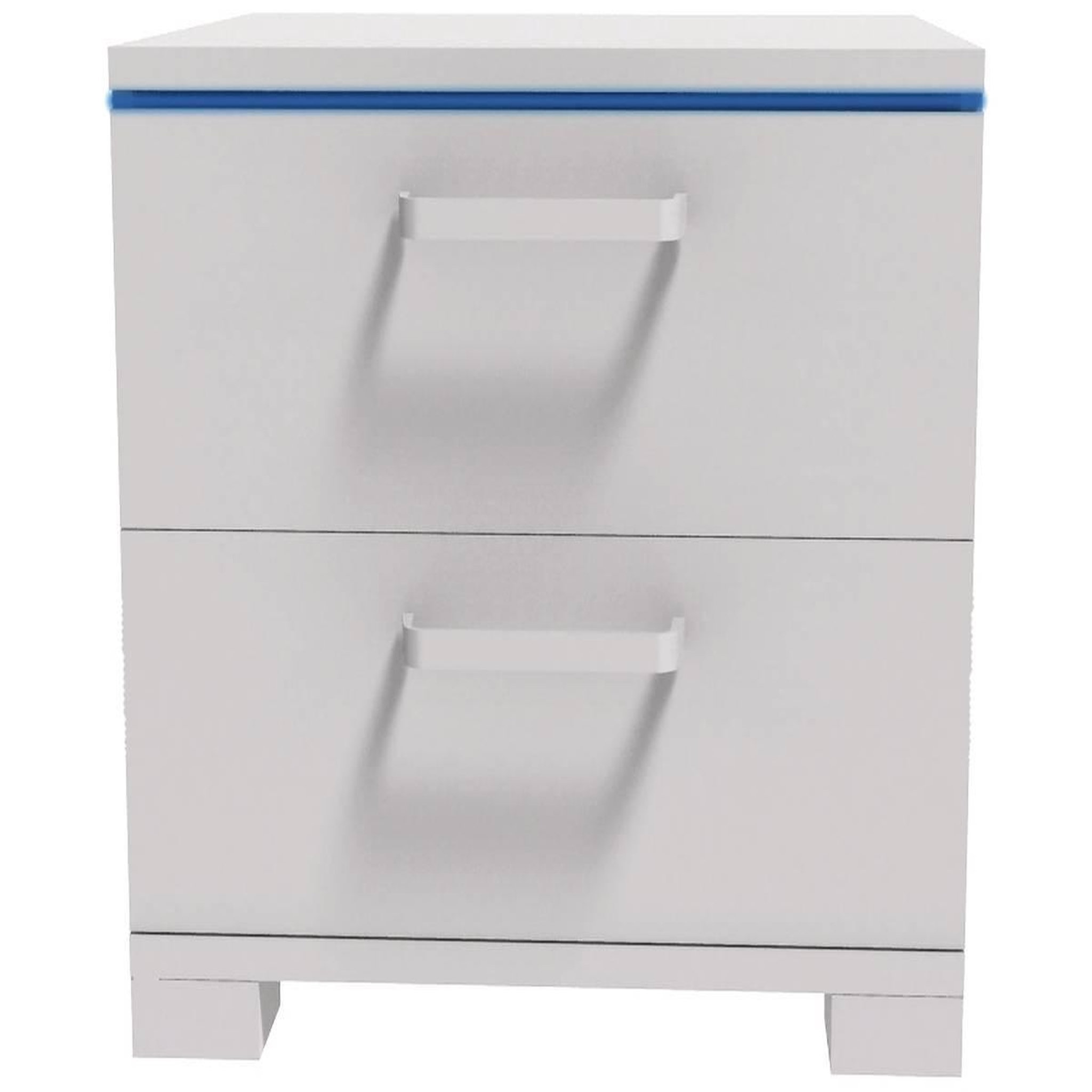 Voir la diapositive 2 : Habitat et Jardin Chevet led  karina  - 41 x 38 x 39 cm - blanc