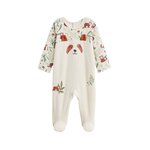 Petit Béguin Pyjama bébé en velours Gustin. Coloris disponibles : Beige