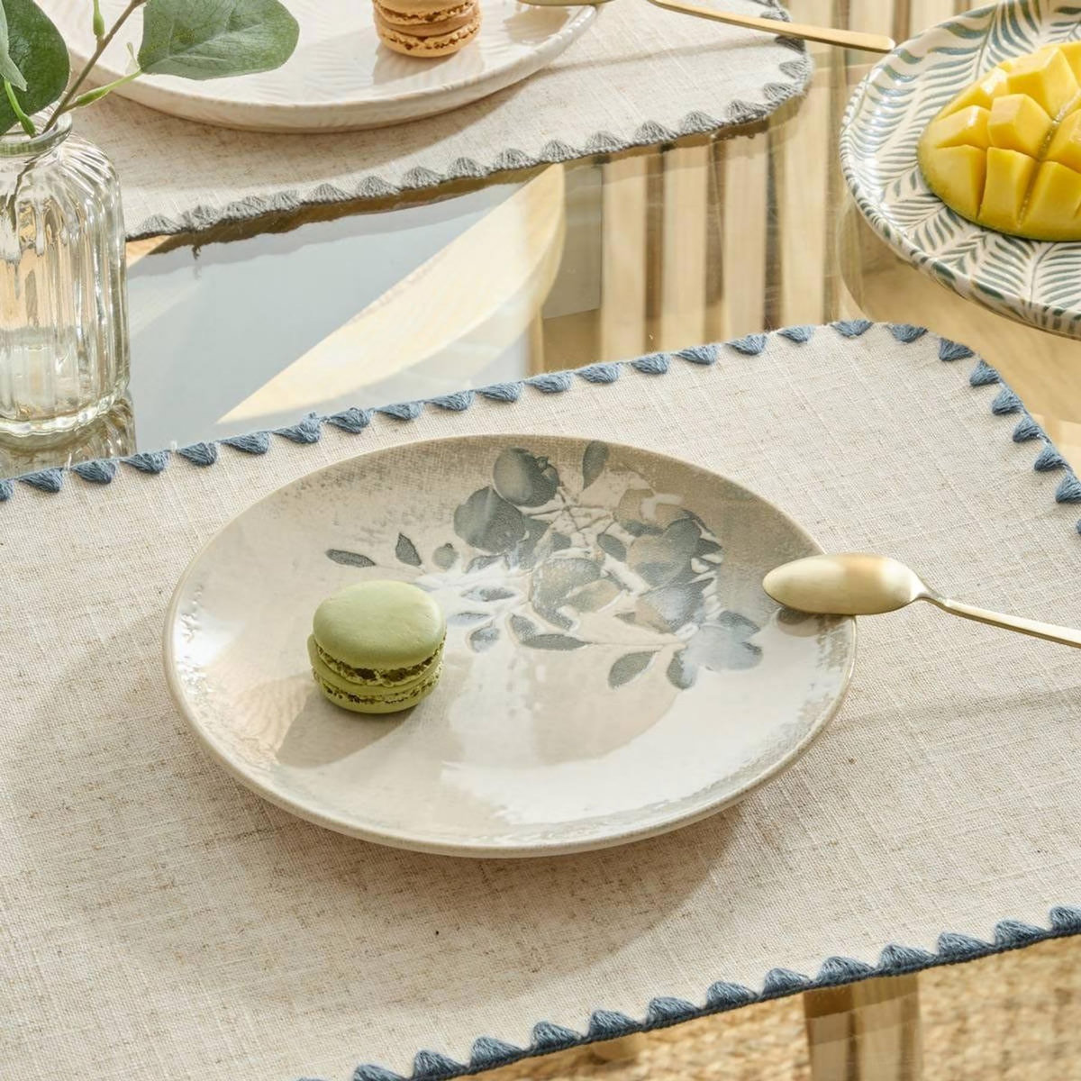 SECRET DE GOURMET Lot de 6 Assiettes à Dessert  Silvia  19cm Gris