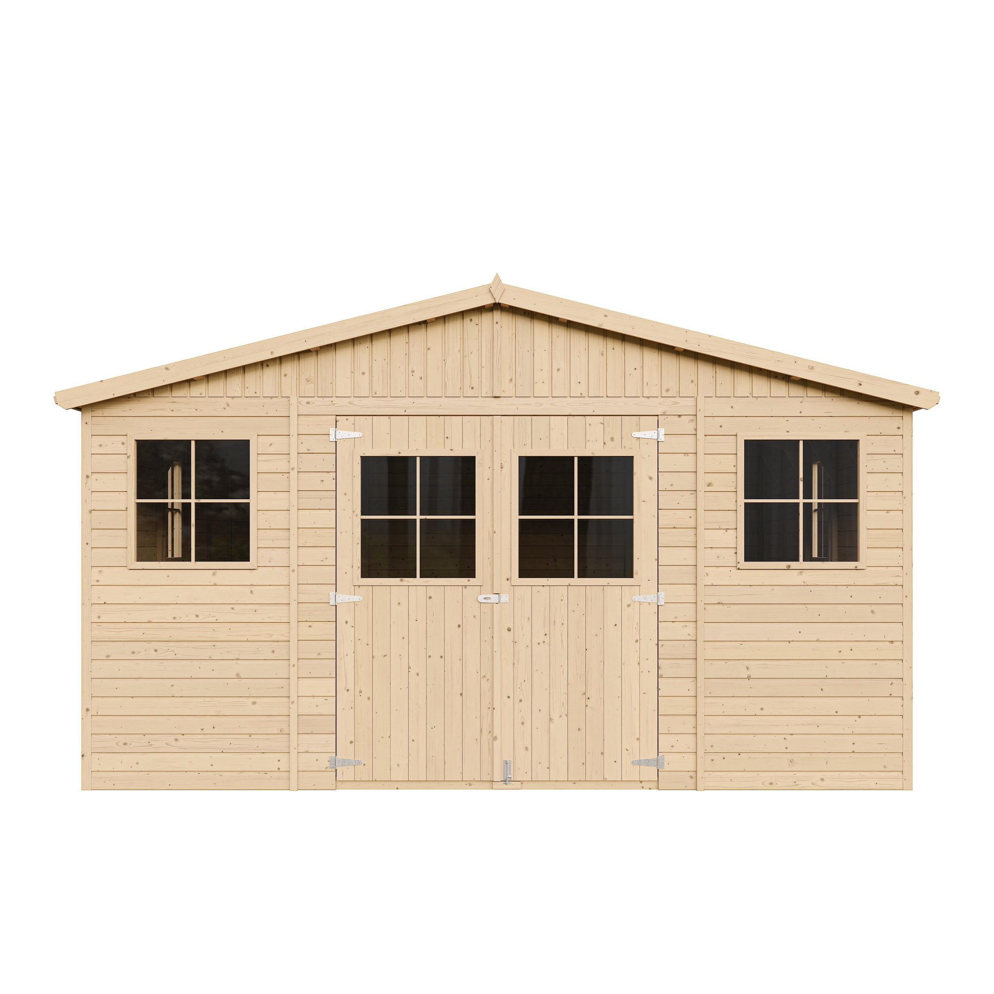 Voir la diapositive 3 : TIMBELA Abri de jardin en bois Exterieur avec plancher imprégné Construction de Panneaux M333 +M333G