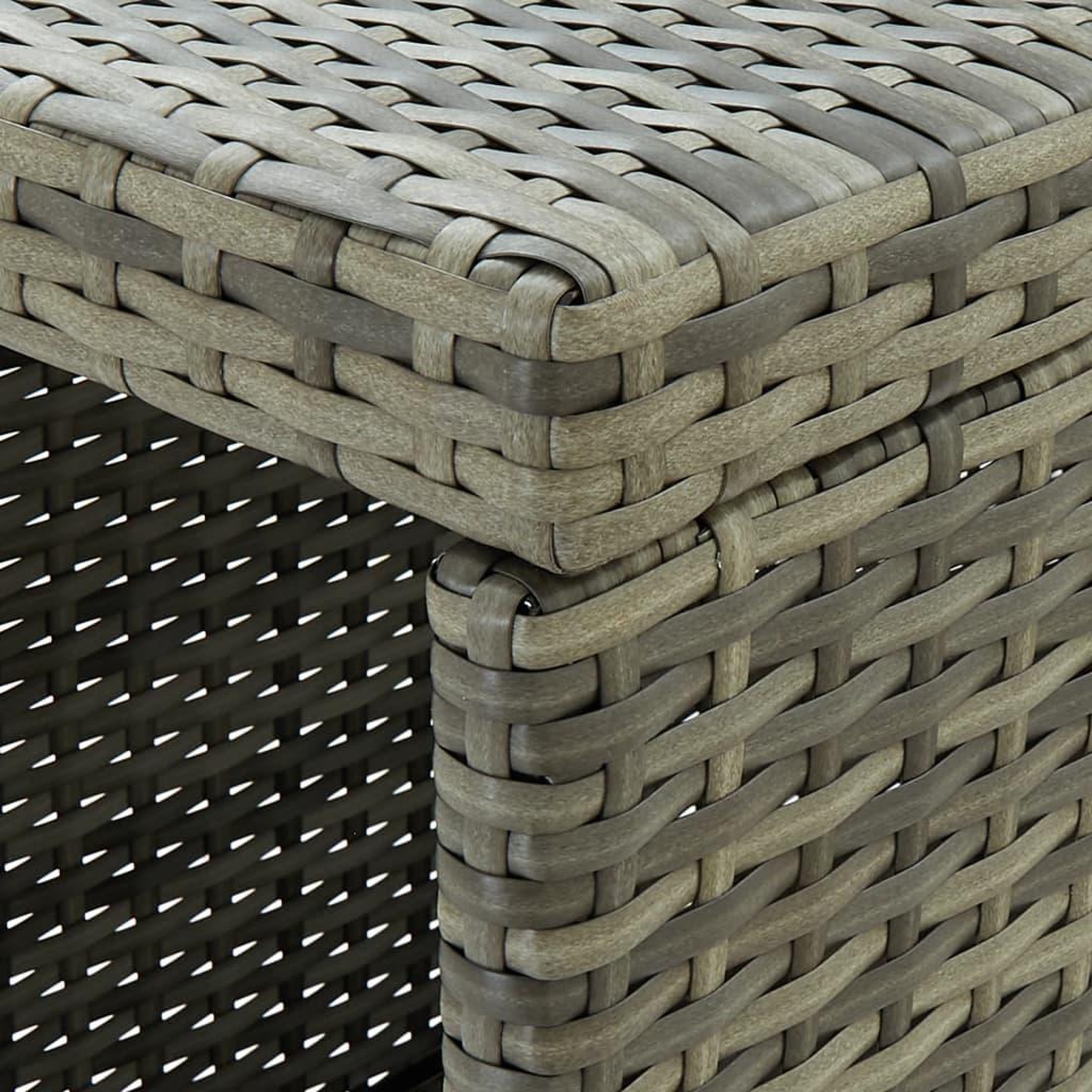 Voir la diapositive 4 : VIDAXL Ensemble de bar de jardin 5 pcs et coussins resine tressee gris