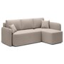Voir la diapositive 1 : BEST MOBILIER Suzie - canapé d'angle droit 4 places convertible avec coffre en velours