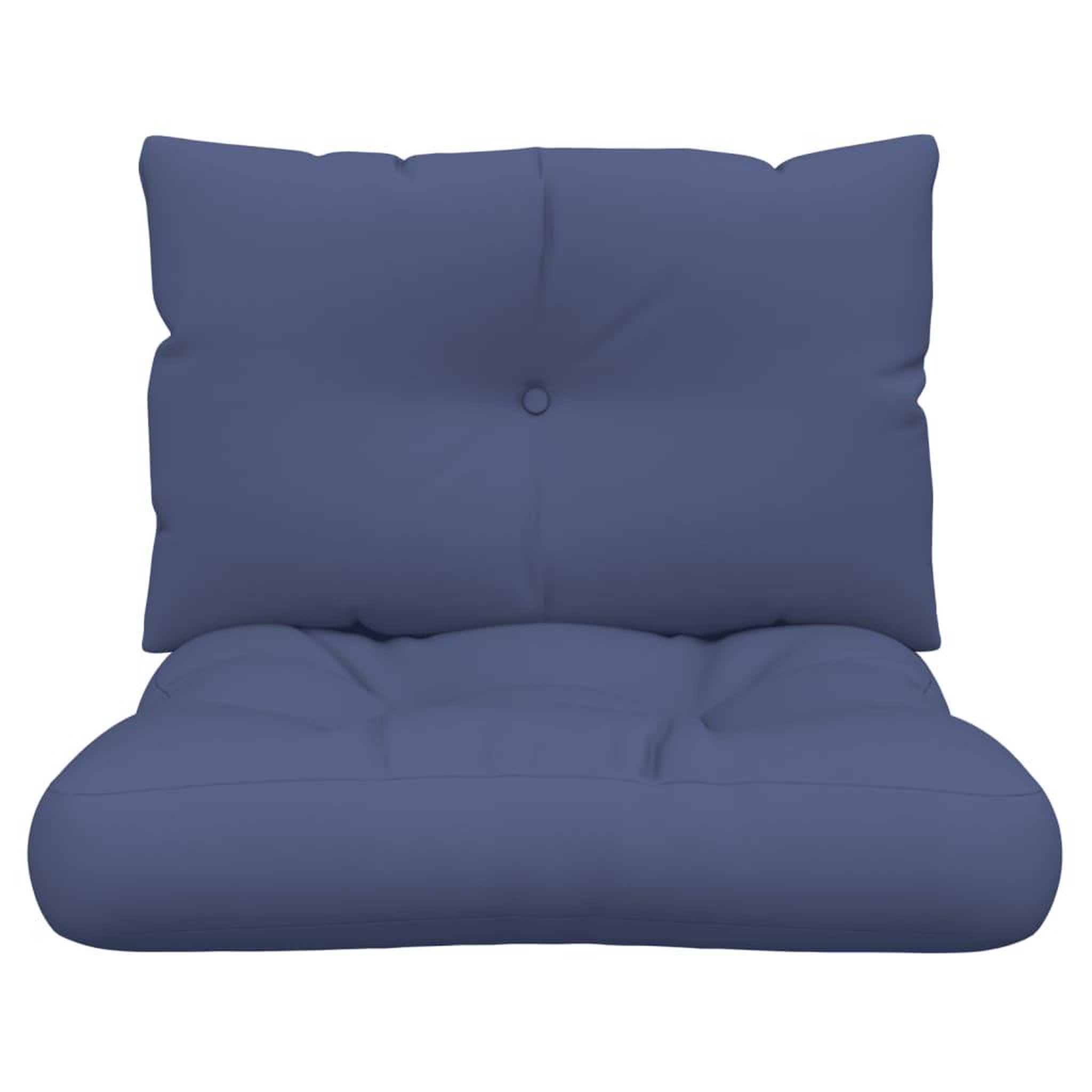 Voir la diapositive 4 : VIDAXL Ensemble de coussins en palette bleu marine 60x38x13 cm tissu