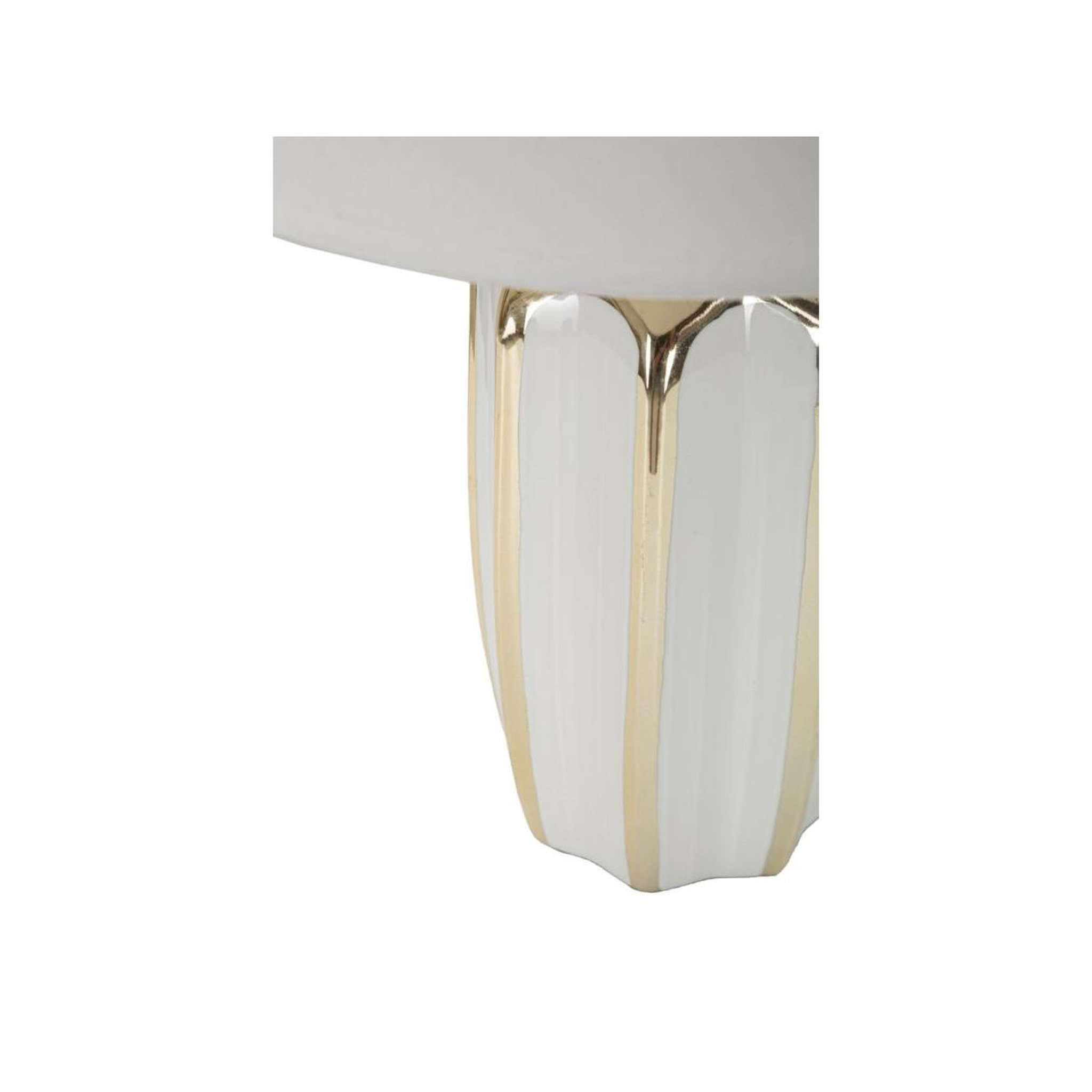 Voir la diapositive 4 : Paris Prix Lampe à poser en céramique  cassy  40cm blanc & or