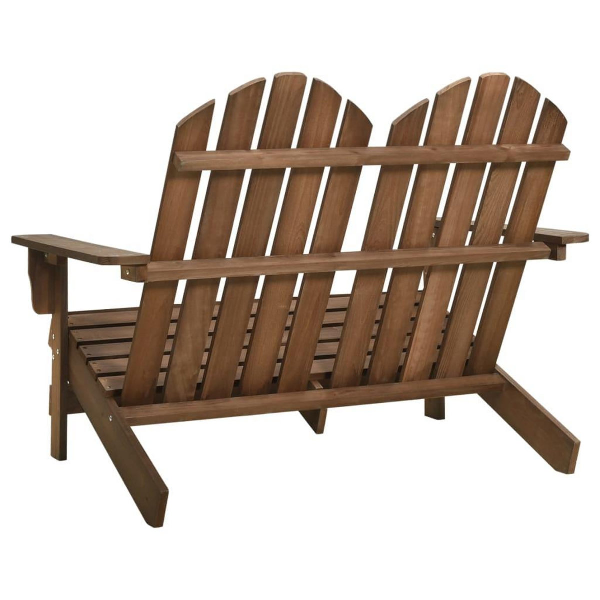 VIDAXL Chaise de jardin Adirondack 2 places bois sapin massif marron