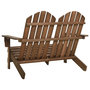 Voir la diapositive 4 : VIDAXL Chaise de jardin Adirondack 2 places bois sapin massif marron