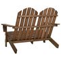 Voir la diapositive 4 : VIDAXL Chaise de jardin Adirondack 2 places bois sapin massif marron