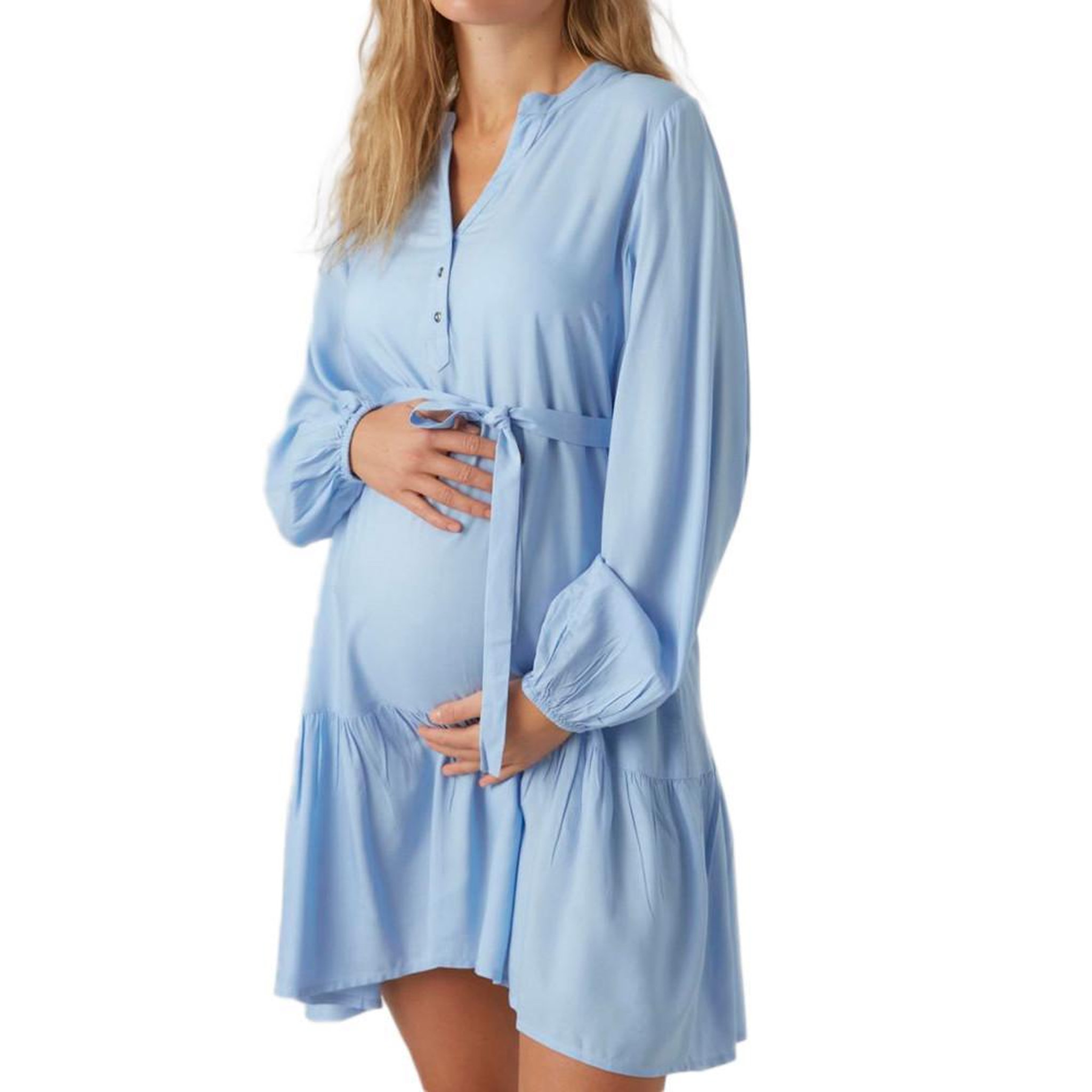 MAMALICIOUS Robe de Grossesse Bleu Femme Mamalicious Mercy. Coloris disponibles : Bleu